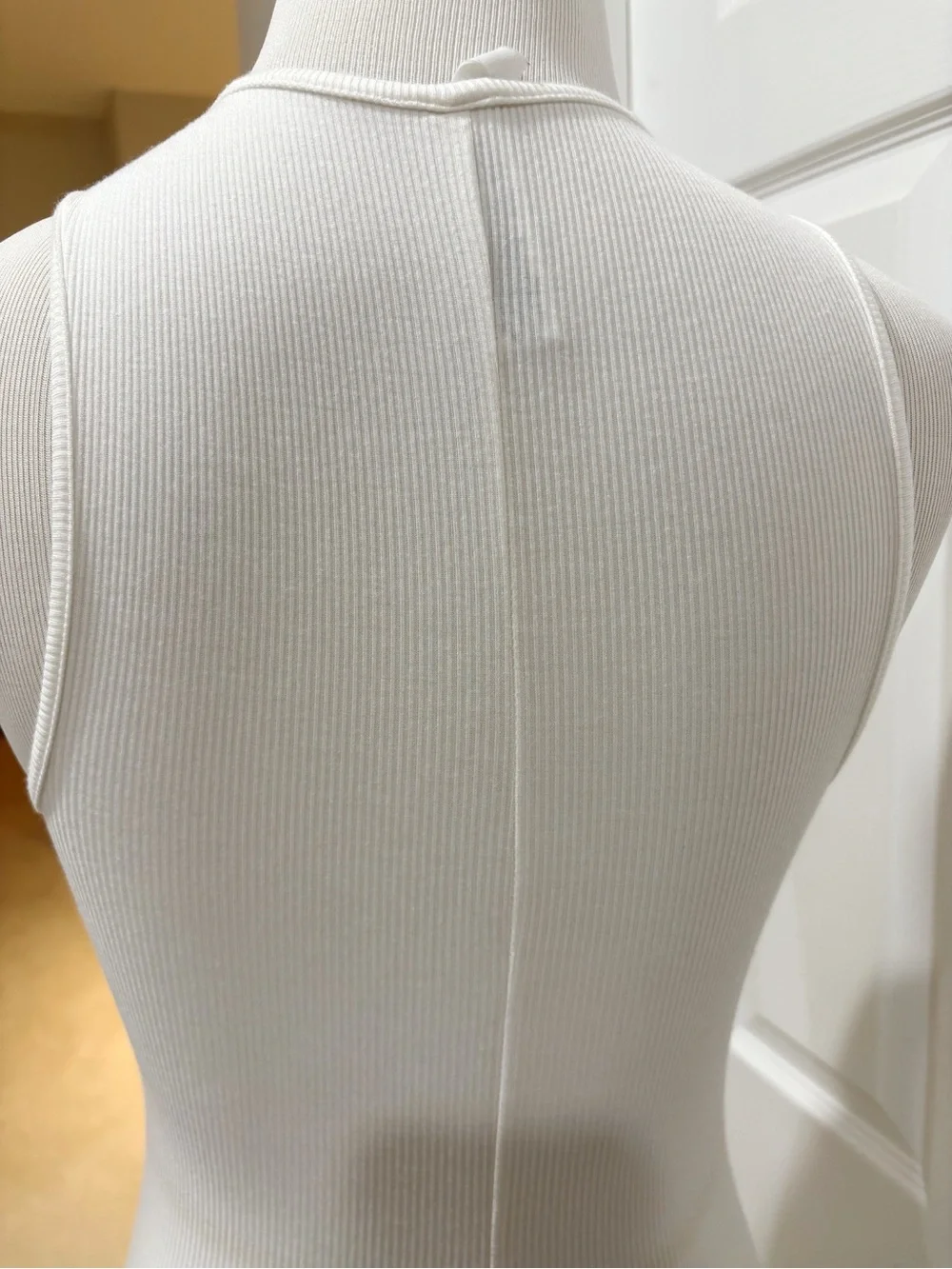 SKIMS Soft lounge White Sleeveless Ribbed Maxi Dress XS - Picture 4 of 5